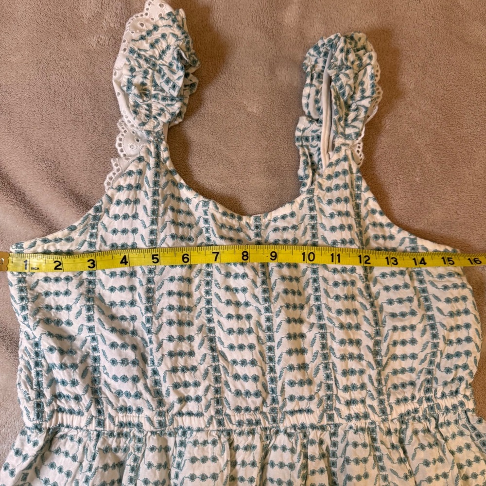 Jessica Simpson Cottagecore Prairie Embroidered Meadow Milkmaid Dress SZ L - Picture 11 of 16